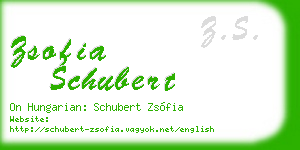 zsofia schubert business card